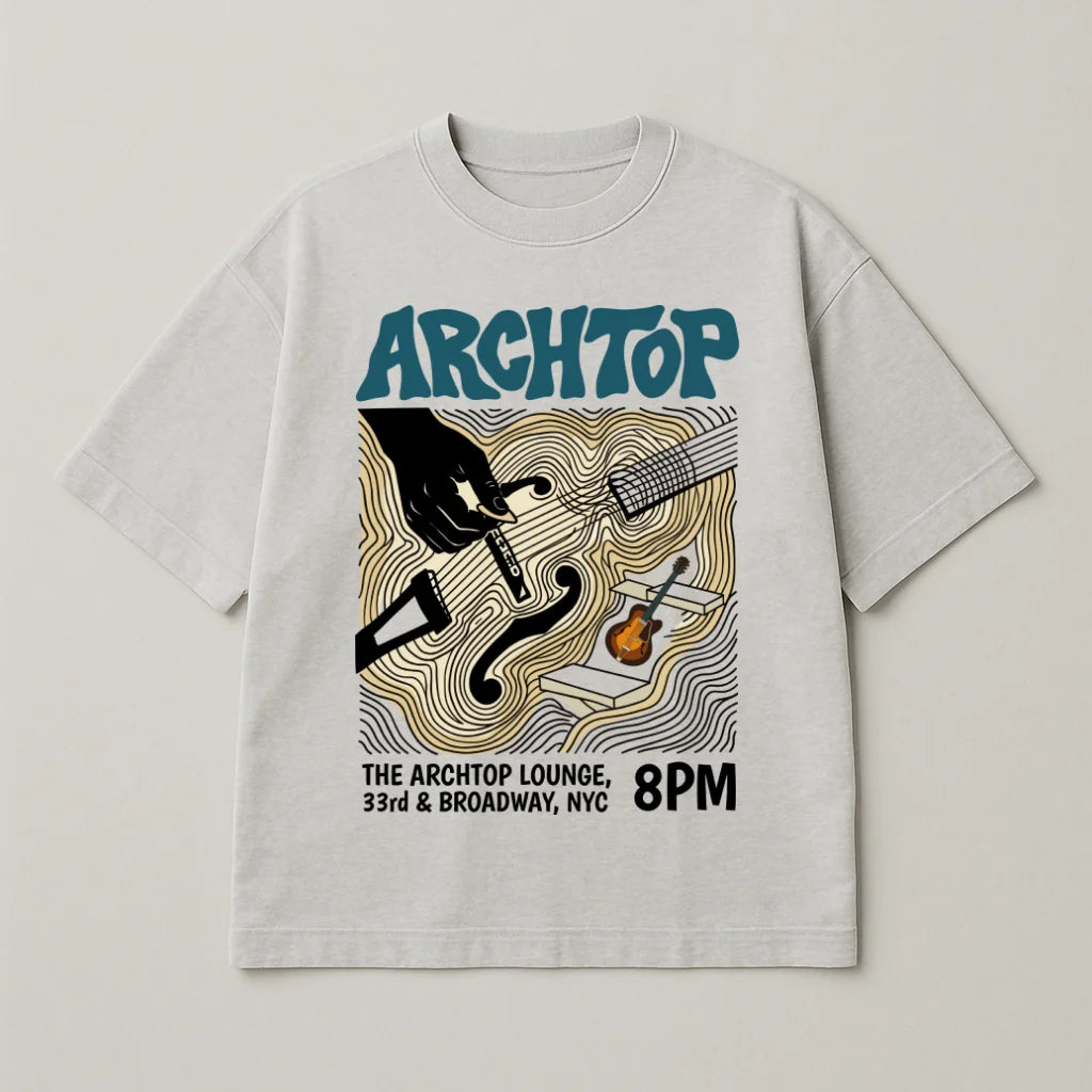 Archtop - Oversized Tee for Jazz Guitarists