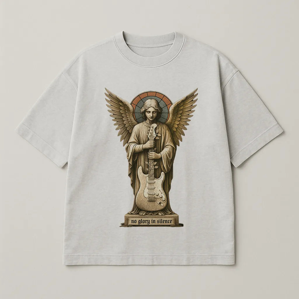 No Glory In Silence Vintage Guitar Premium Oversized T-shirt