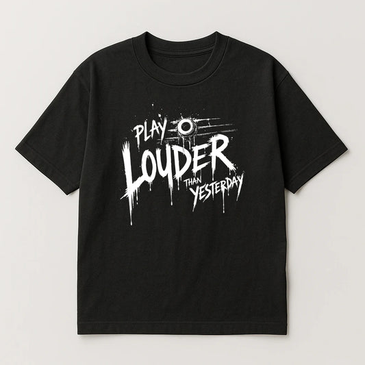 Louder Than Yesterday – Minimal Tee For Guitarists
