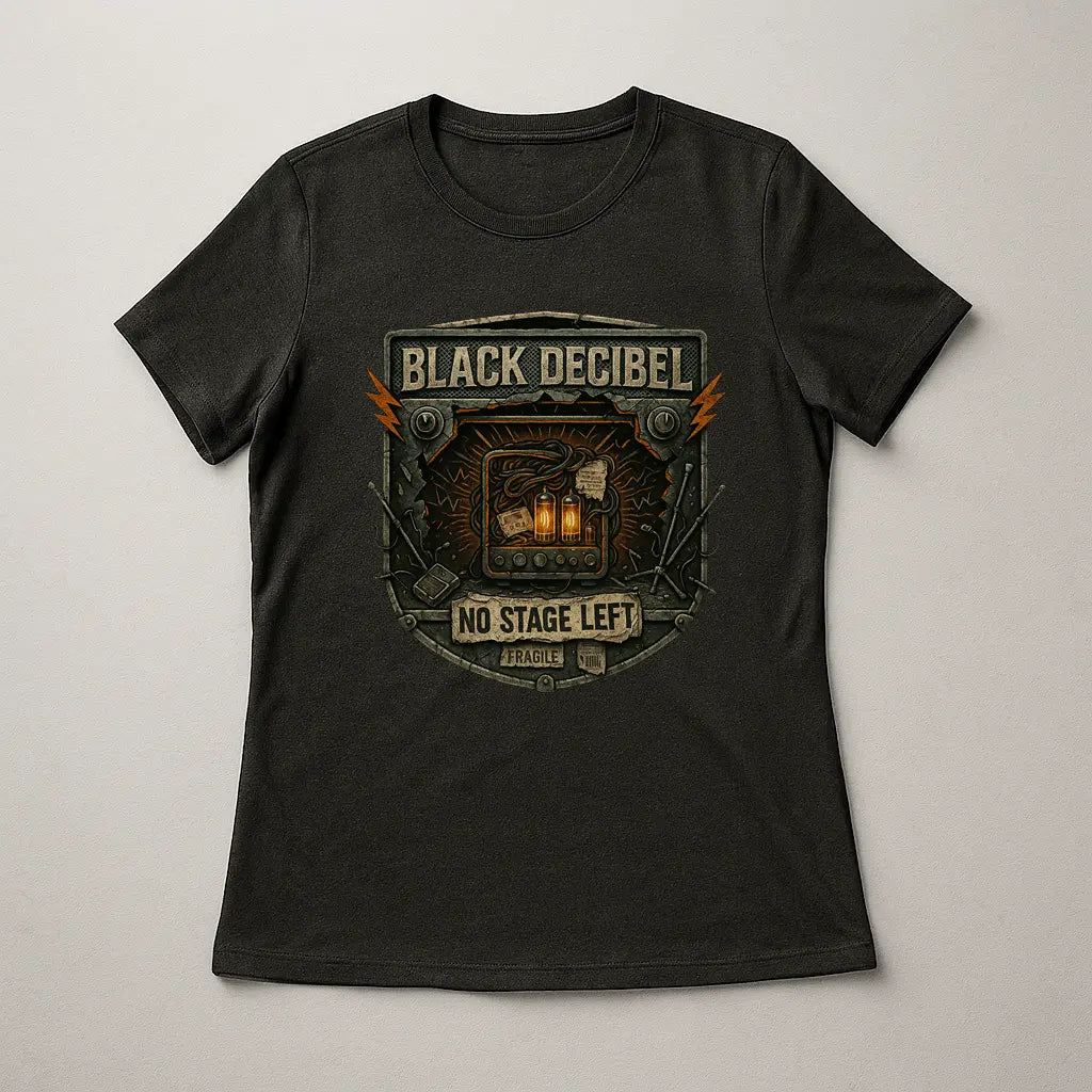 Black Decibel Guitar Amp T-shirt For Her