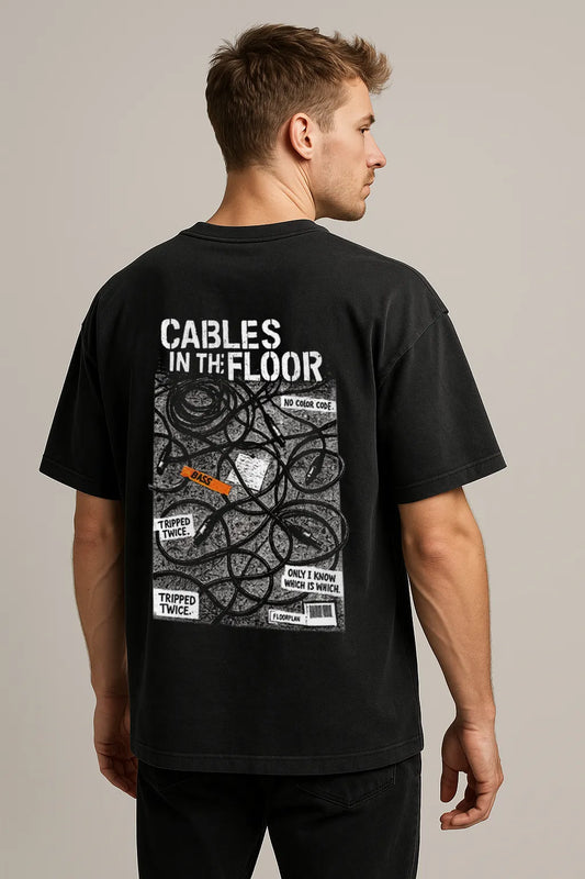 Cables in the Floor – Premium Oversized Tee (250 GSM)