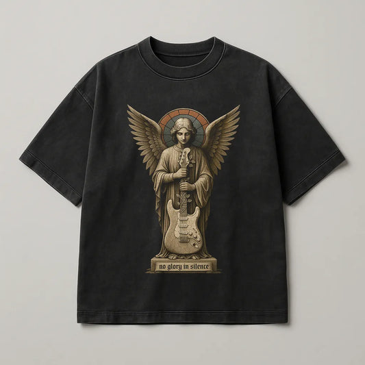 No Glory In Silence Vintage Guitar Premium Oversized T-shirt