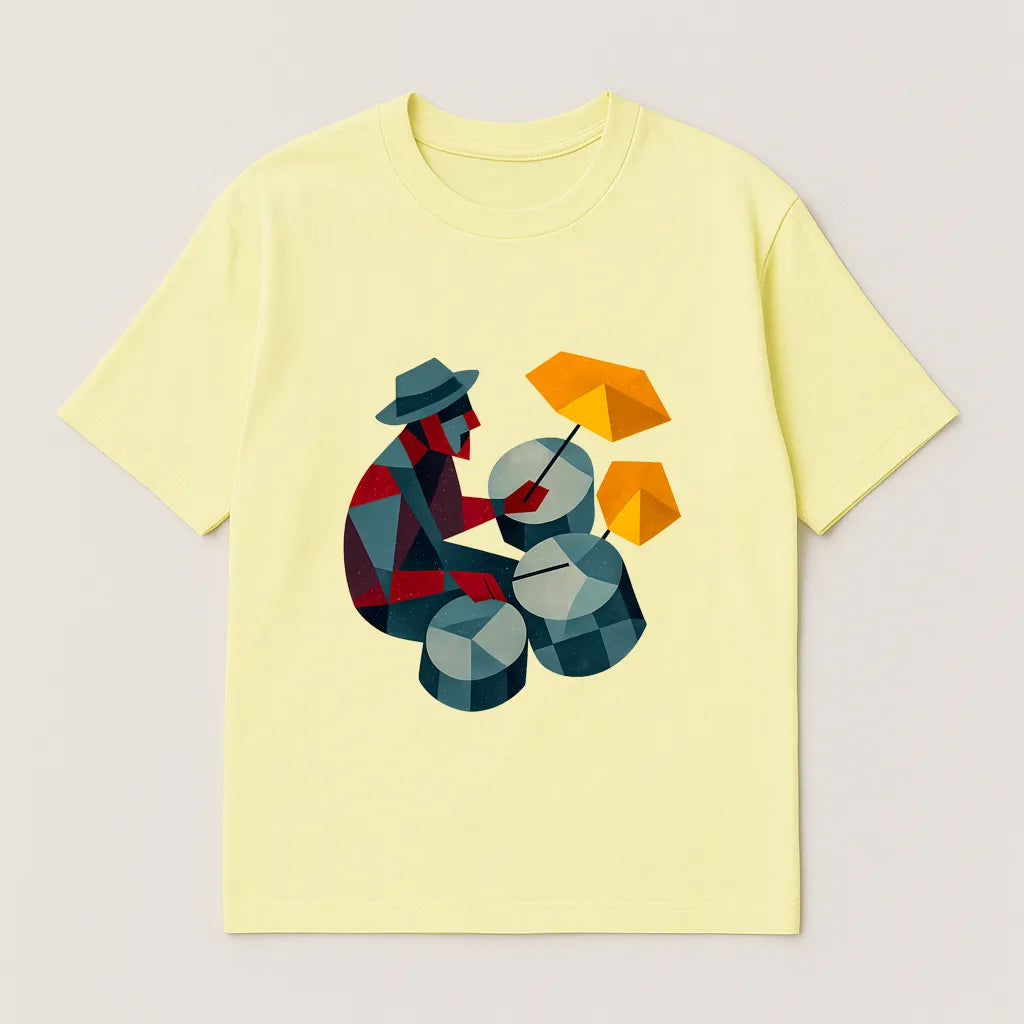 Abstract Art Jazz Drummer T-shirt