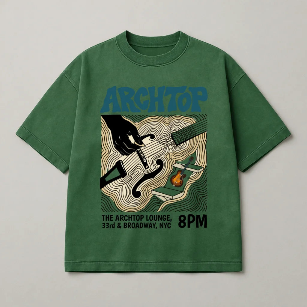 Archtop - Oversized Tee for Jazz Guitarists