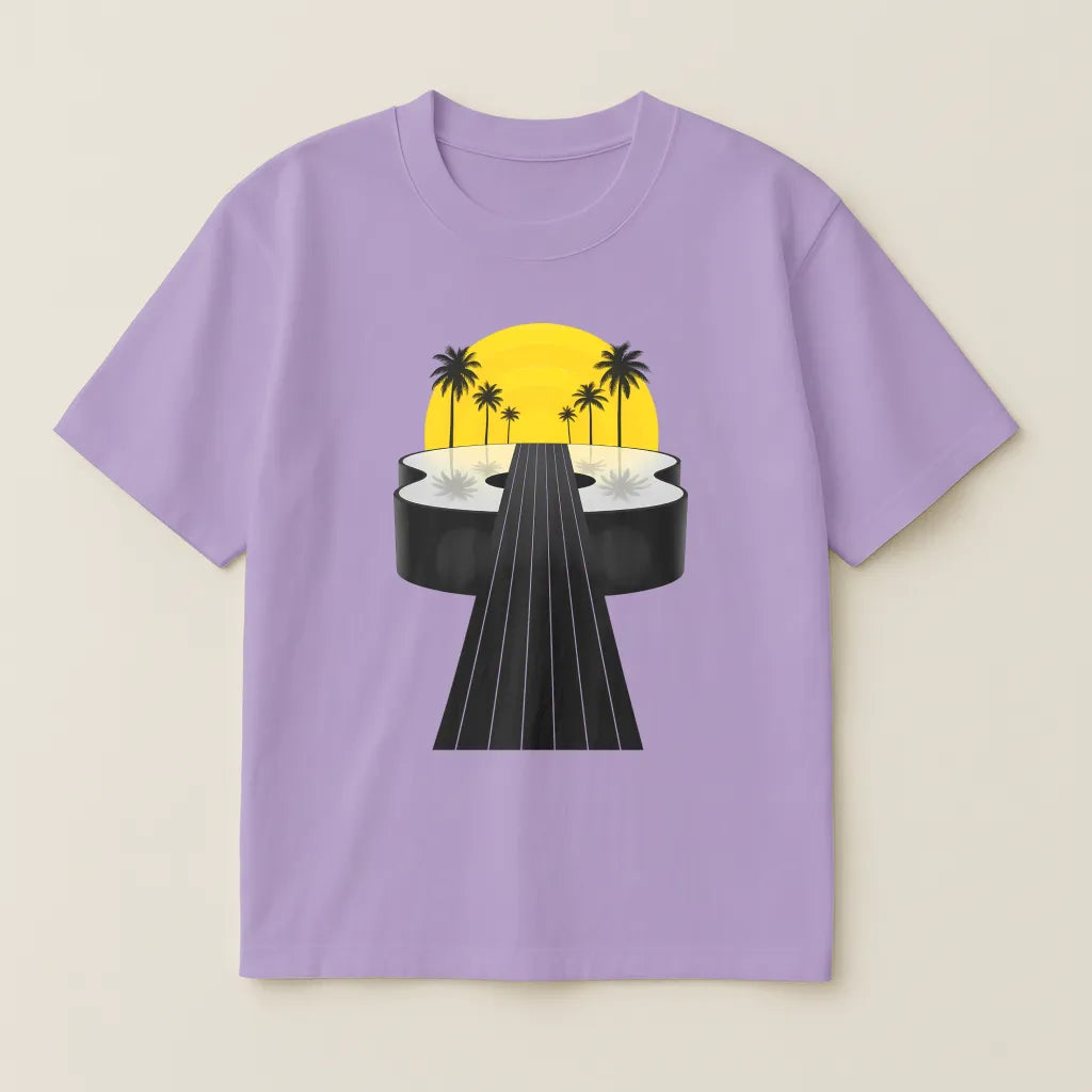 Sunset Fretway – Minimal Guitar T-shirt