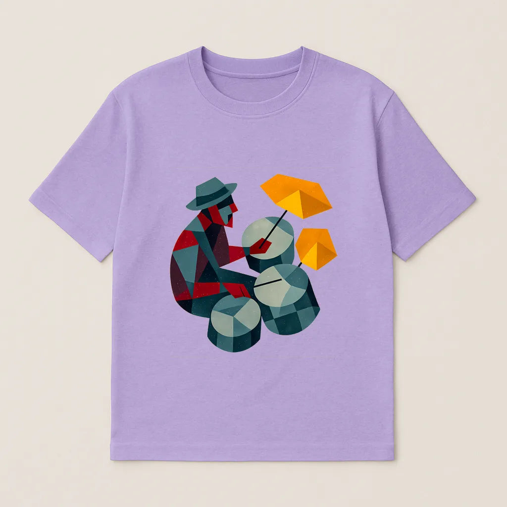 Abstract Art Jazz Drummer T-shirt