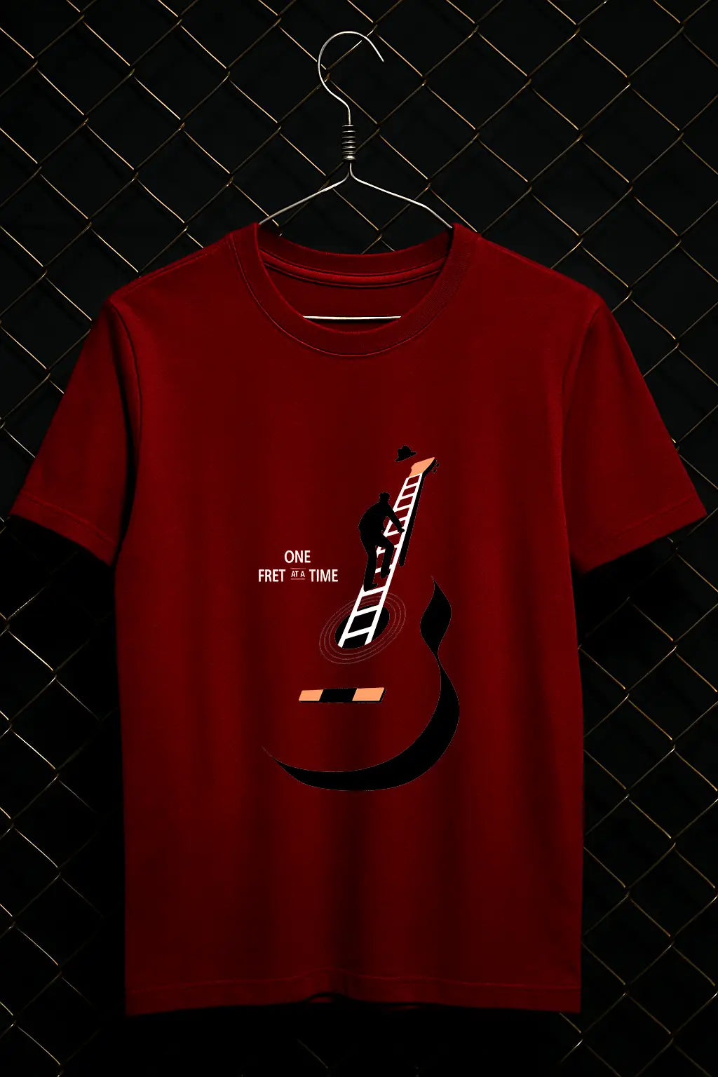 One Fret at A Time Minimal T-shirt | Music Band Tees