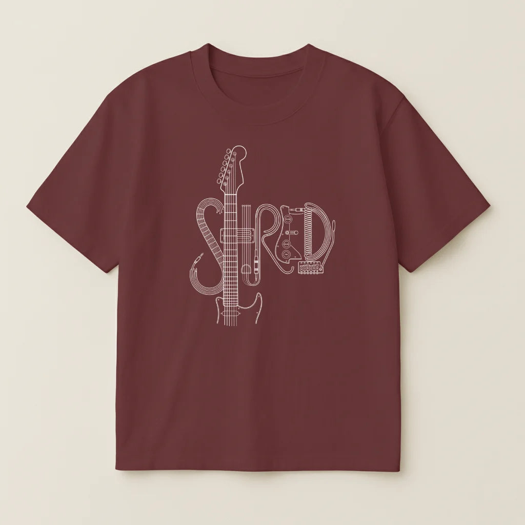 Shred Blueprint – Guitar T-shirt