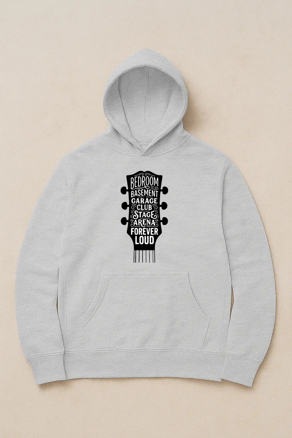 Forever Loud Headstock – 320 GSM Pullover Hoodie
