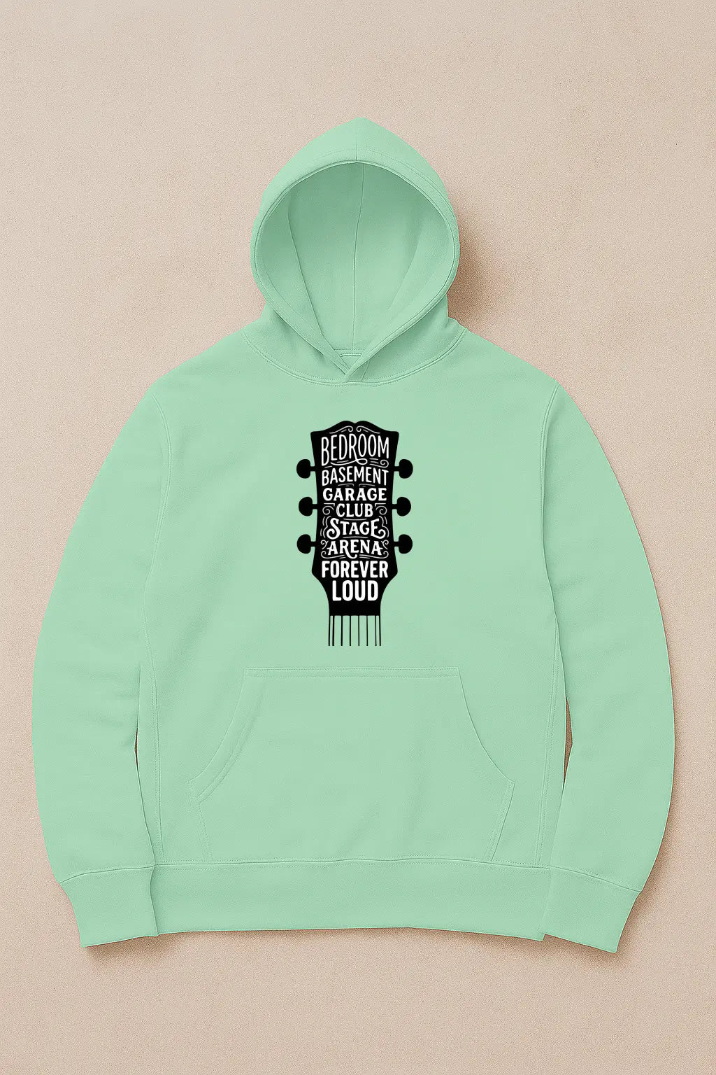 Forever Loud Headstock – 320 GSM Pullover Hoodie