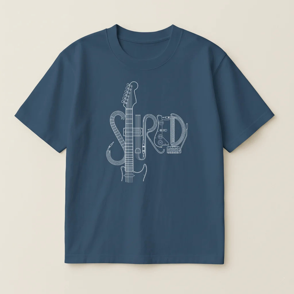 Shred Blueprint – Guitar T-shirt