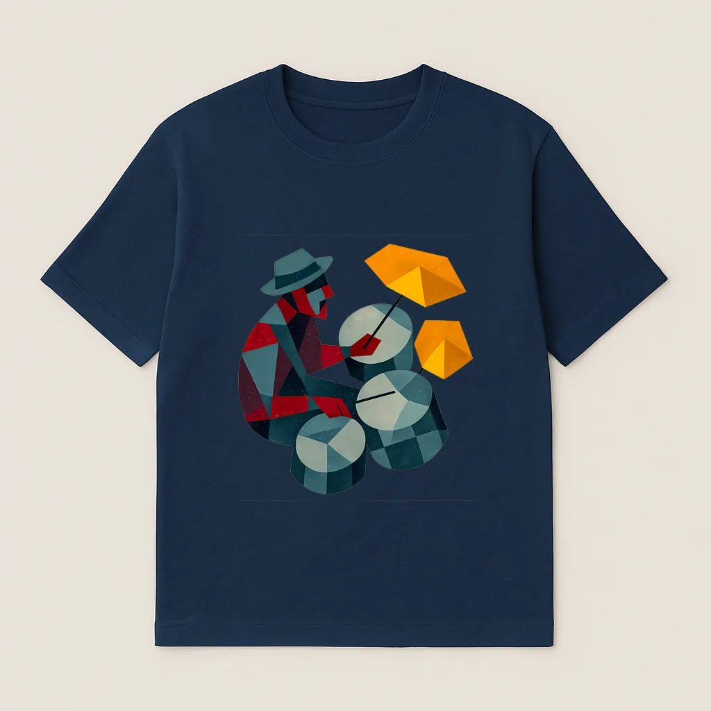 Abstract Art Jazz Drummer T-shirt