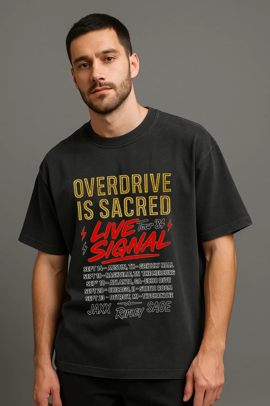 Overdrive Premium Printed Oversized T-shirt