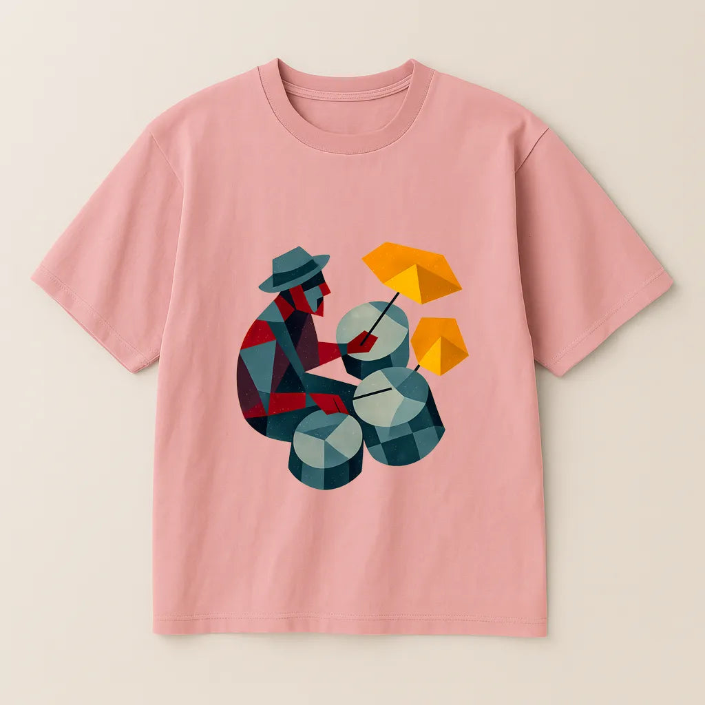 Abstract Art Jazz Drummer T-shirt
