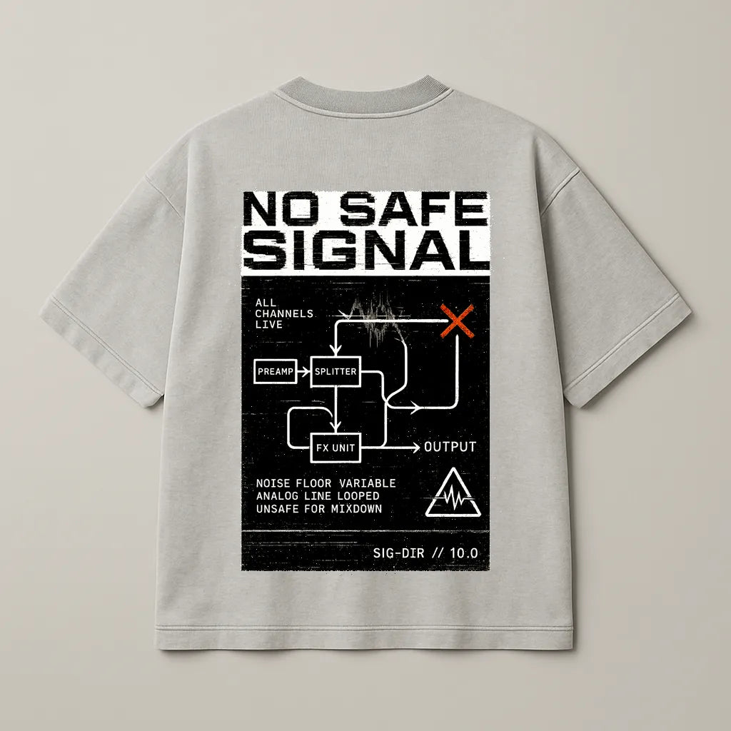 No Safe Signal – Premium Oversized Tee (250 GSM)