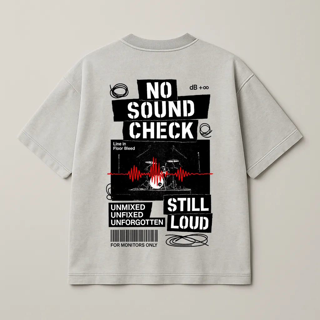 No Sound Check – Premium Oversized Tee (250 GSM)