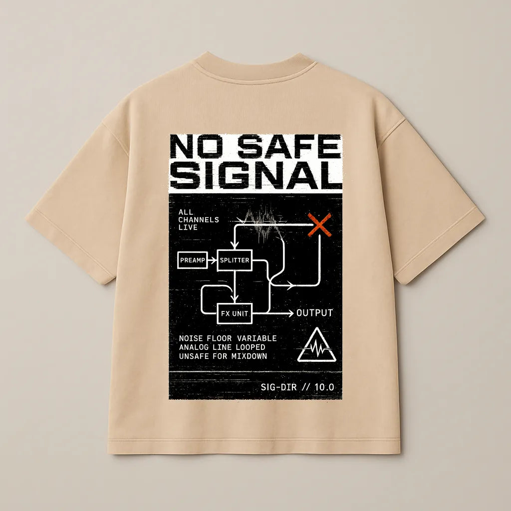No Safe Signal – Premium Oversized Tee (250 GSM)