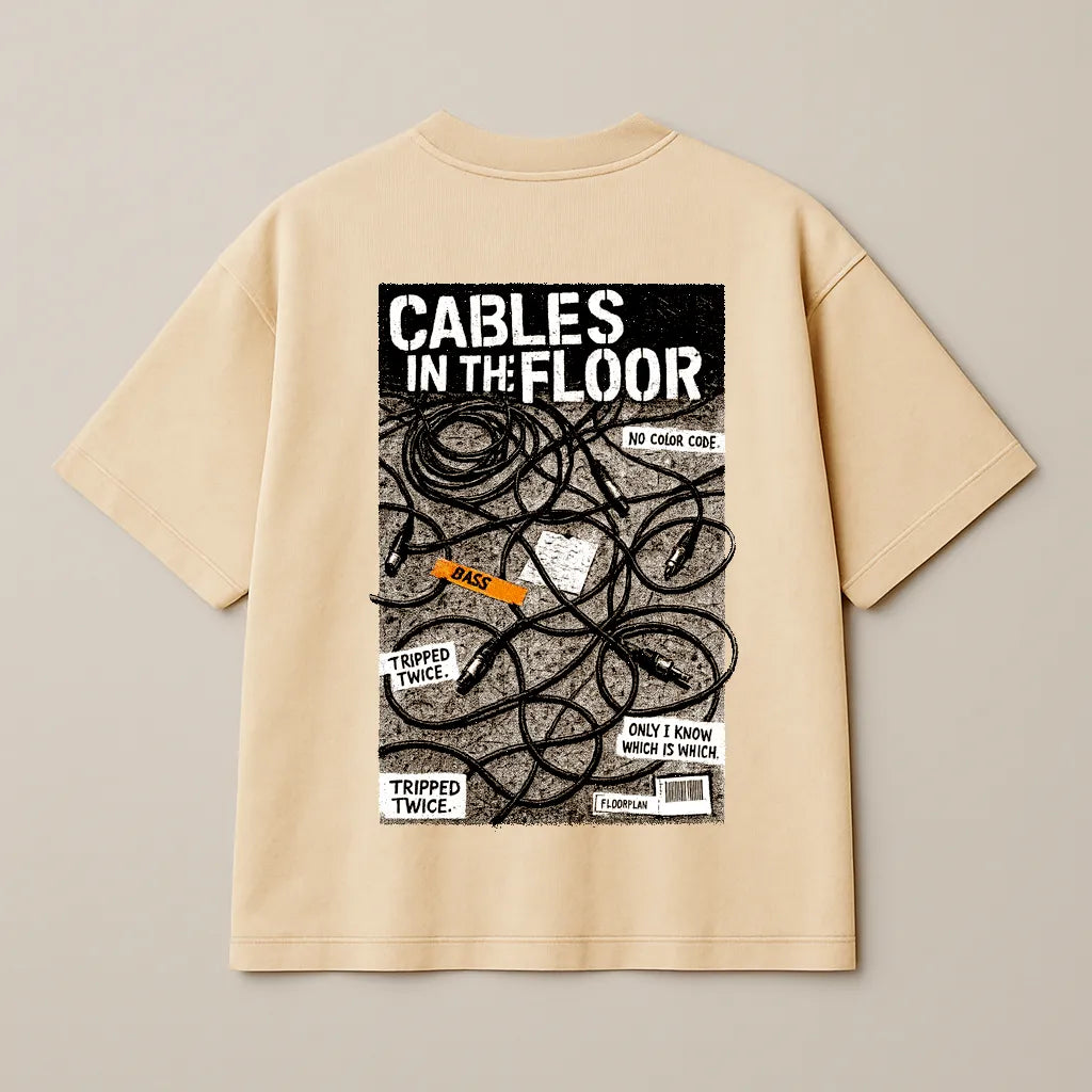 Cables in the Floor – Premium Oversized Tee (250 GSM)