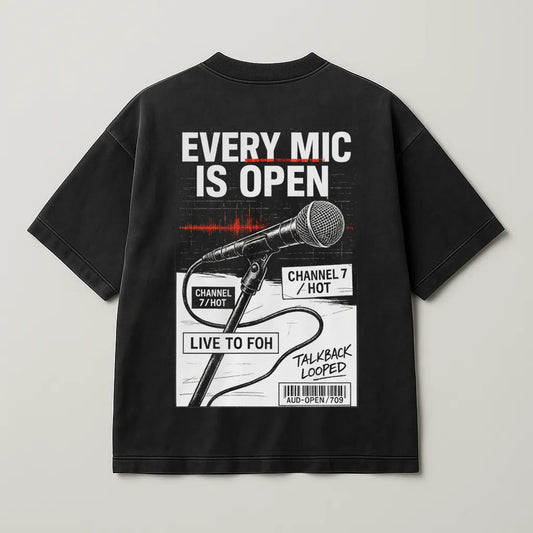 Every Mic Is Open – Premium Oversized Tee (250 GSM)