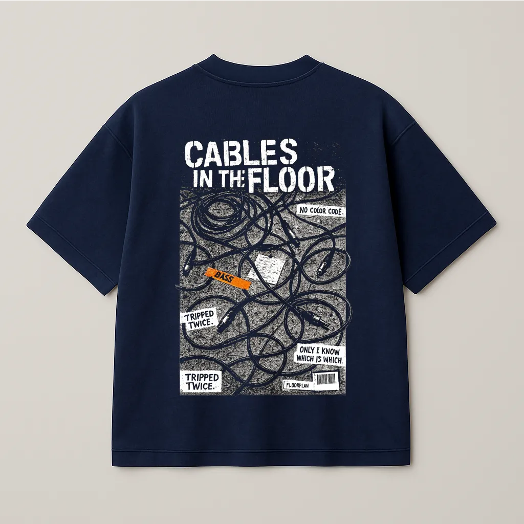 Cables in the Floor – Premium Oversized Tee (250 GSM)