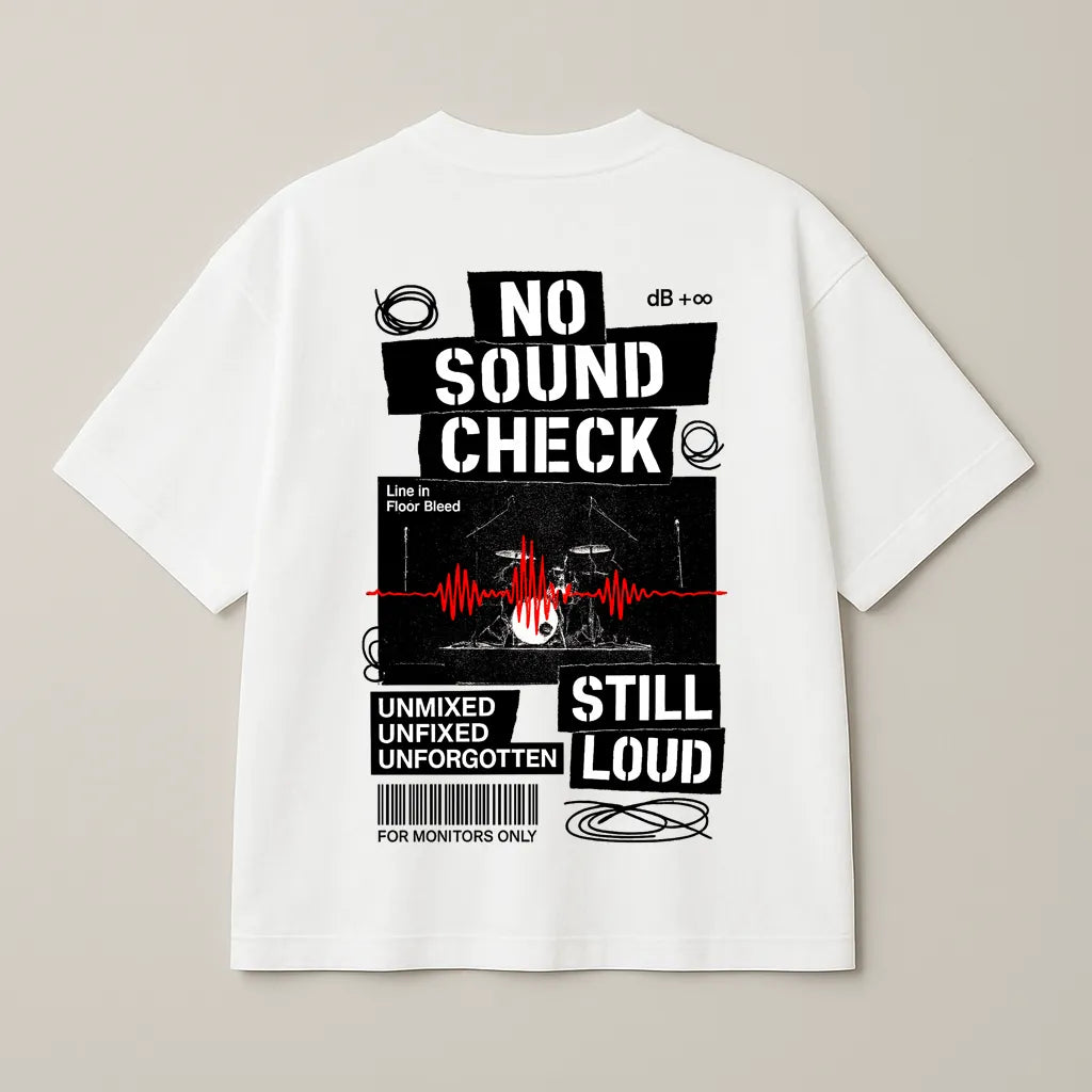 No Sound Check – Premium Oversized Tee (250 GSM)