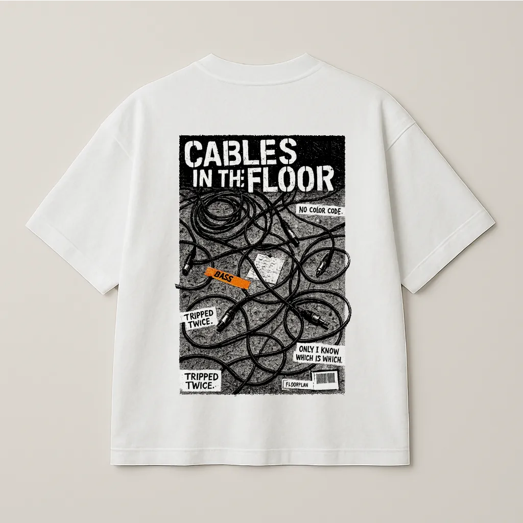 Cables in the Floor – Premium Oversized Tee (250 GSM)