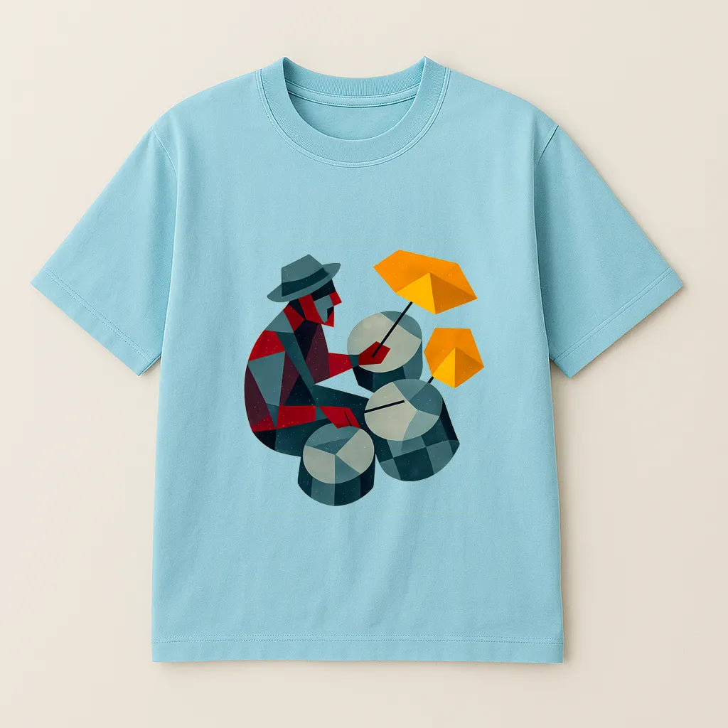 Abstract Art Jazz Drummer T-shirt