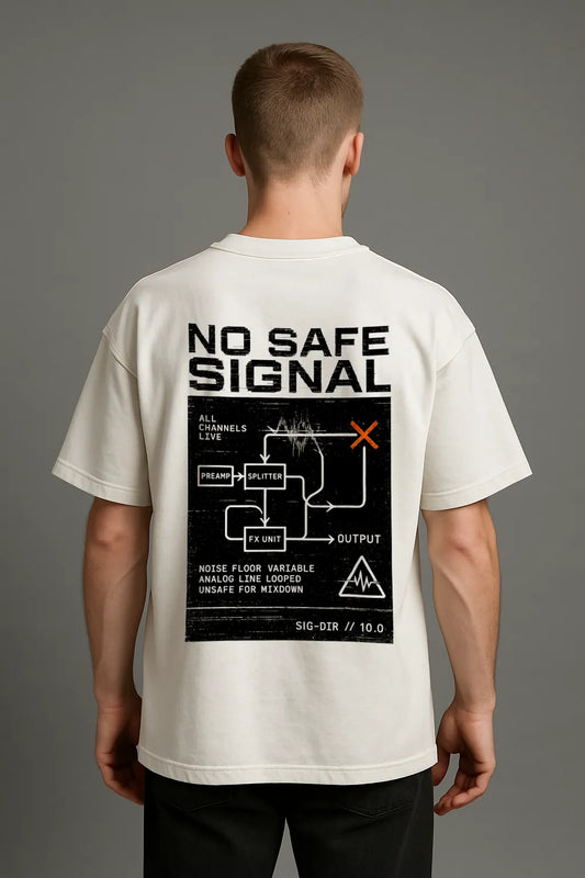 No Safe Signal – Premium Oversized Tee (250 GSM)
