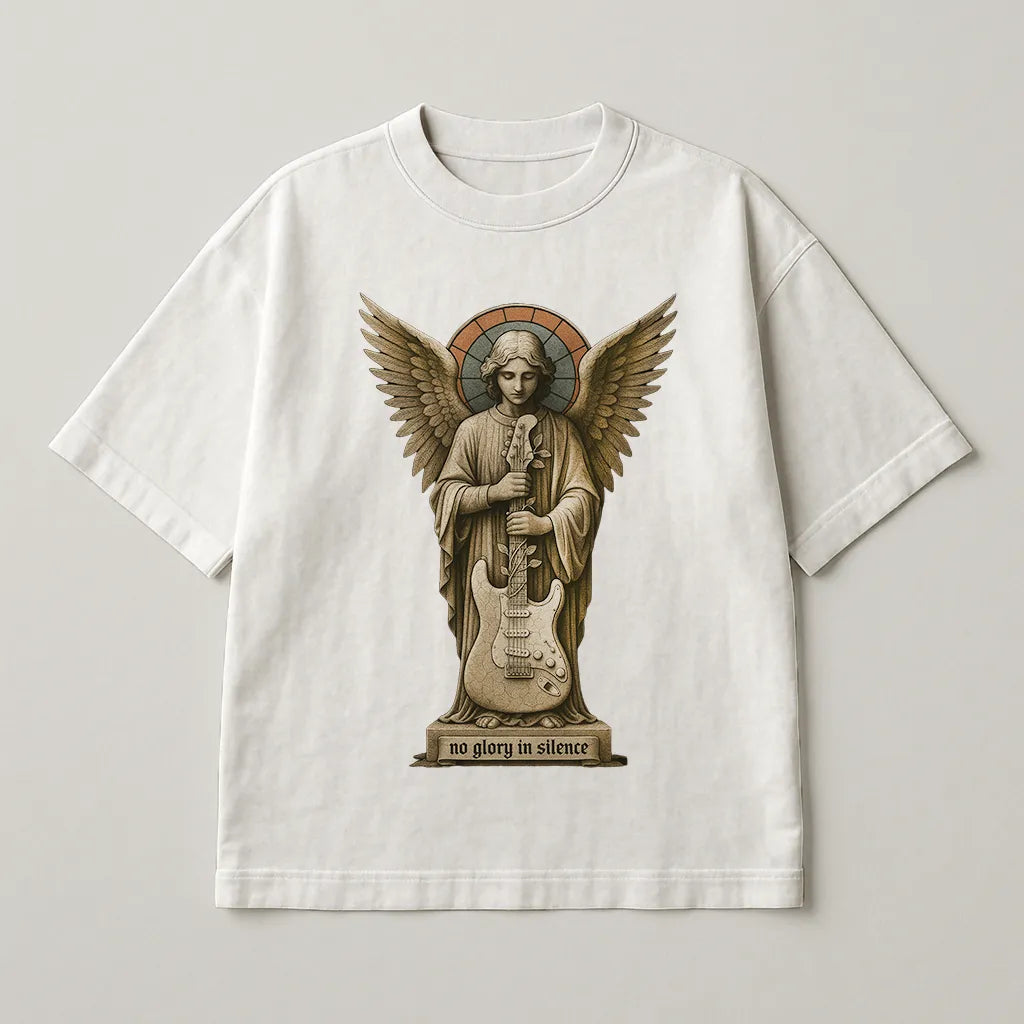 No Glory In Silence Vintage Guitar Premium Oversized T-shirt