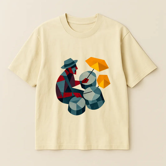 Abstract Art Jazz Drummer T-shirt