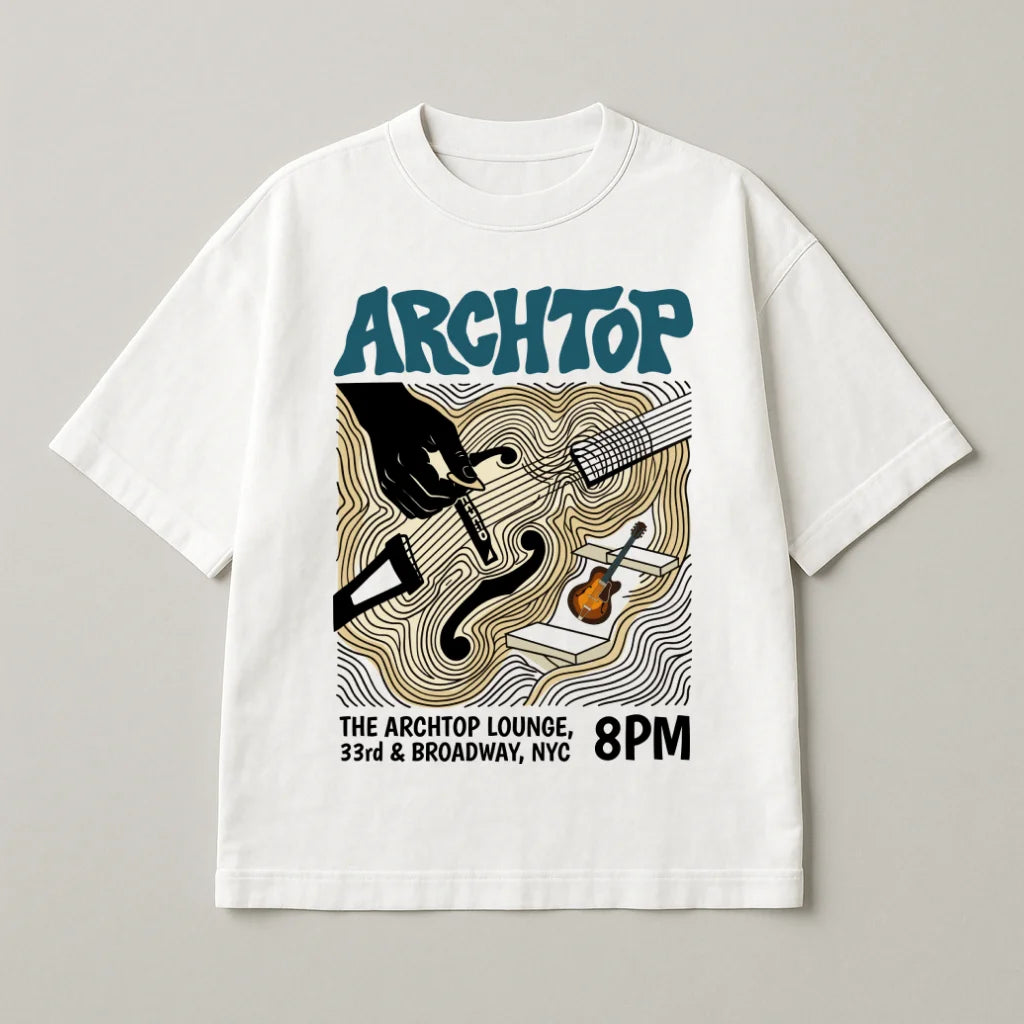 Archtop - Oversized Tee for Jazz Guitarists