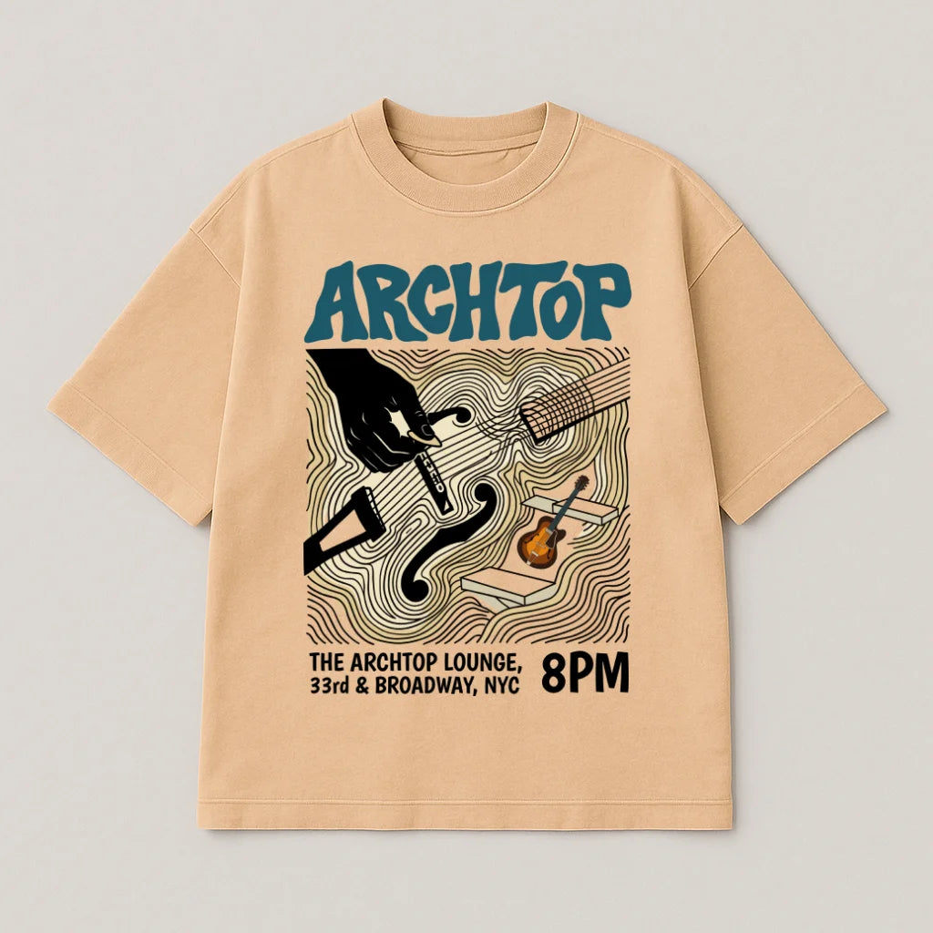 Archtop - Oversized Tee for Jazz Guitarists