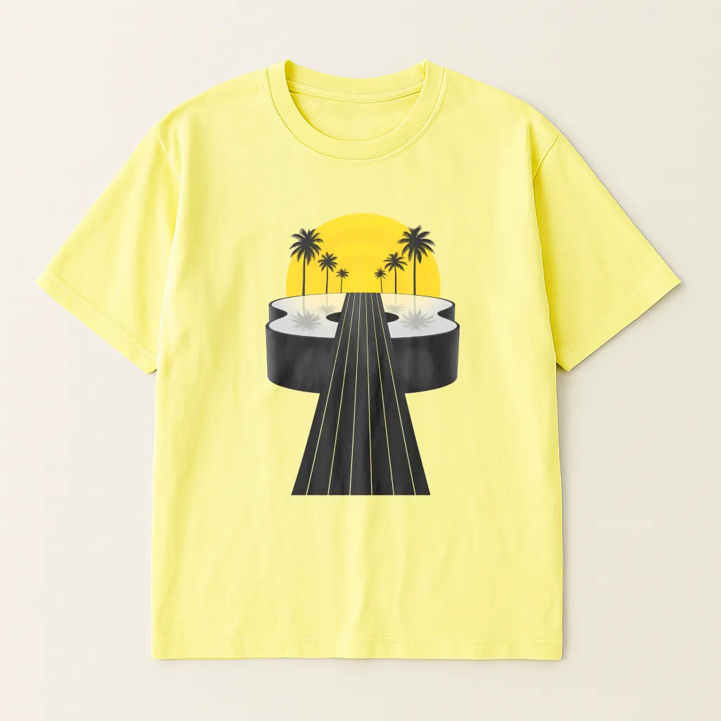 Sunset Fretway – Minimal Guitar T-shirt
