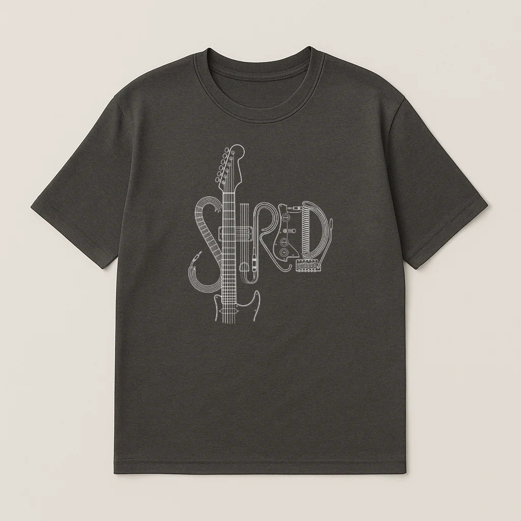 Shred Blueprint – Guitar T-shirt