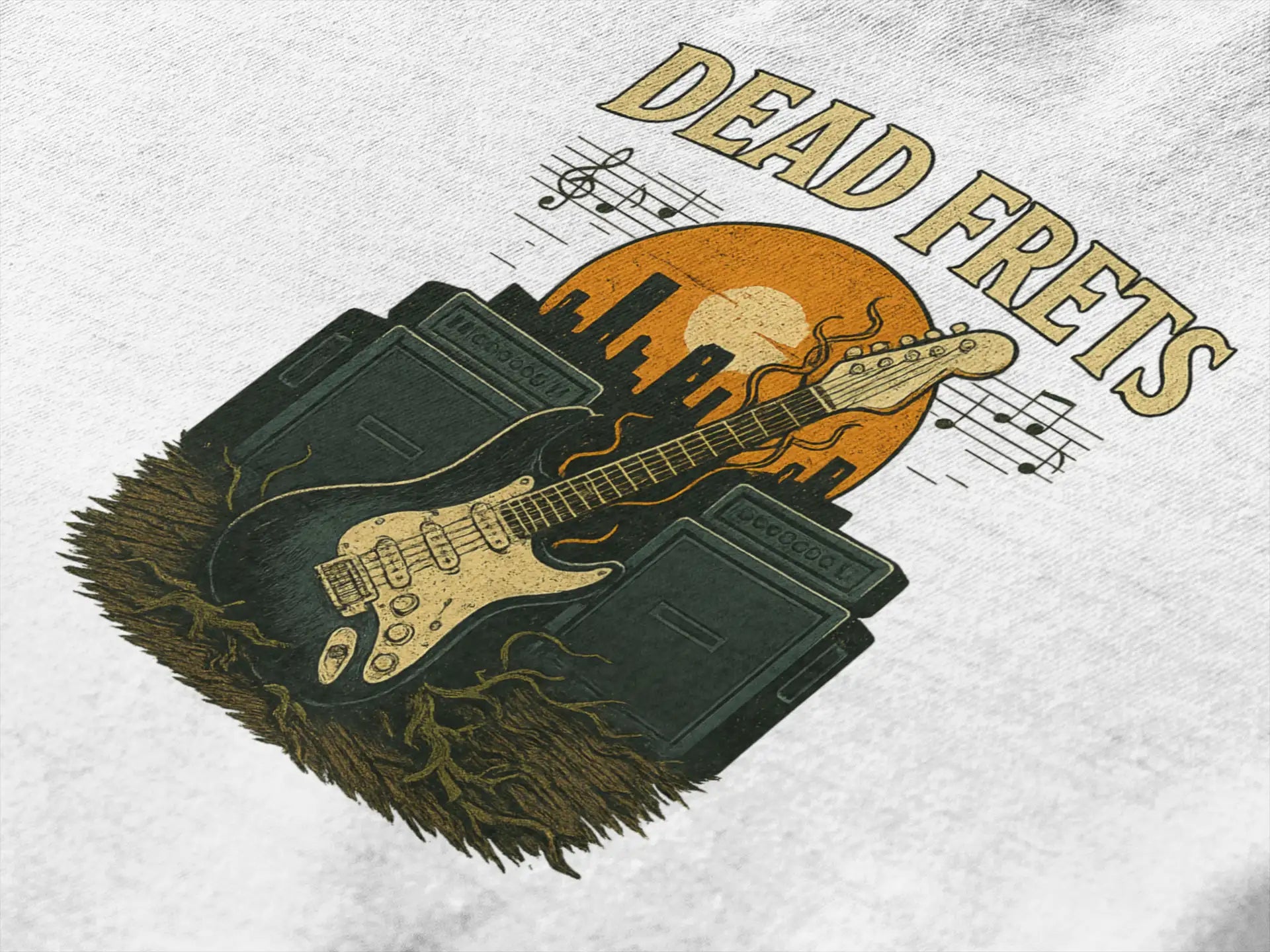 Dead Frets Sunset Vintage Premium Oversized T-shirt