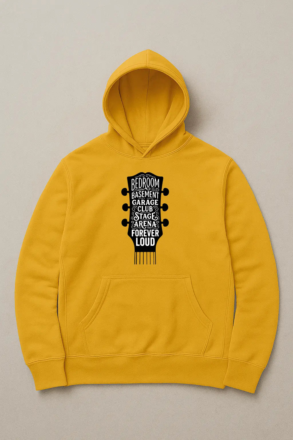 Forever Loud Headstock – 320 GSM Pullover Hoodie