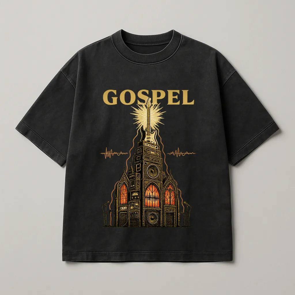 Gospel Vintage Guitar Premium Oversized T-shirt