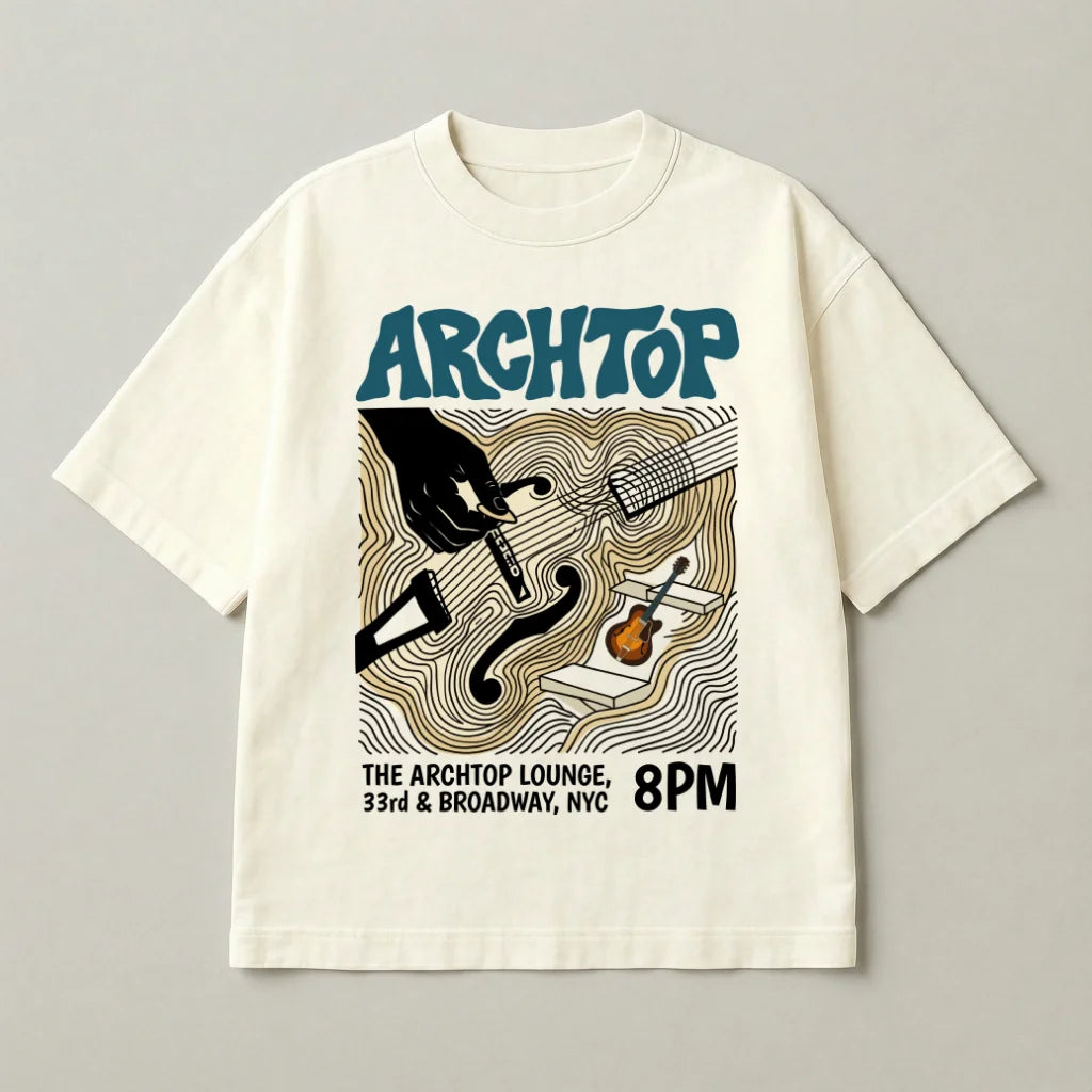 Archtop - Oversized Tee for Jazz Guitarists