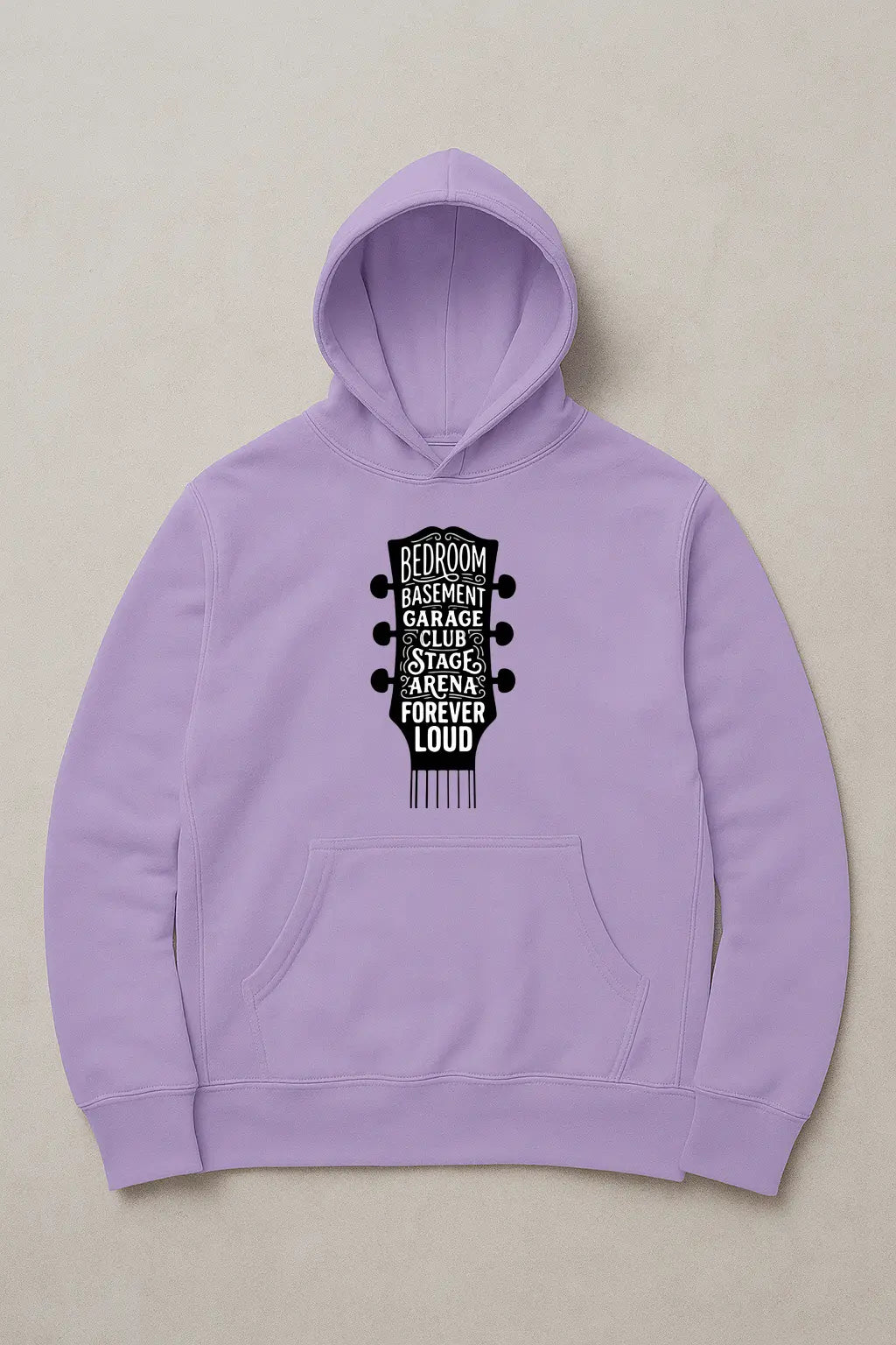 Forever Loud Headstock – 320 GSM Pullover Hoodie