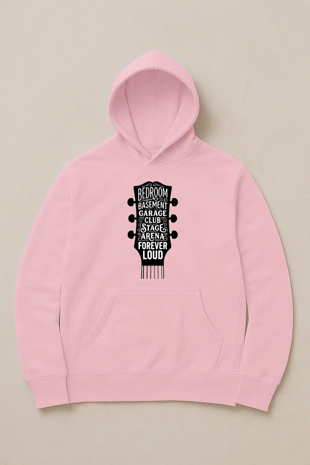 Forever Loud Headstock – 320 GSM Pullover Hoodie