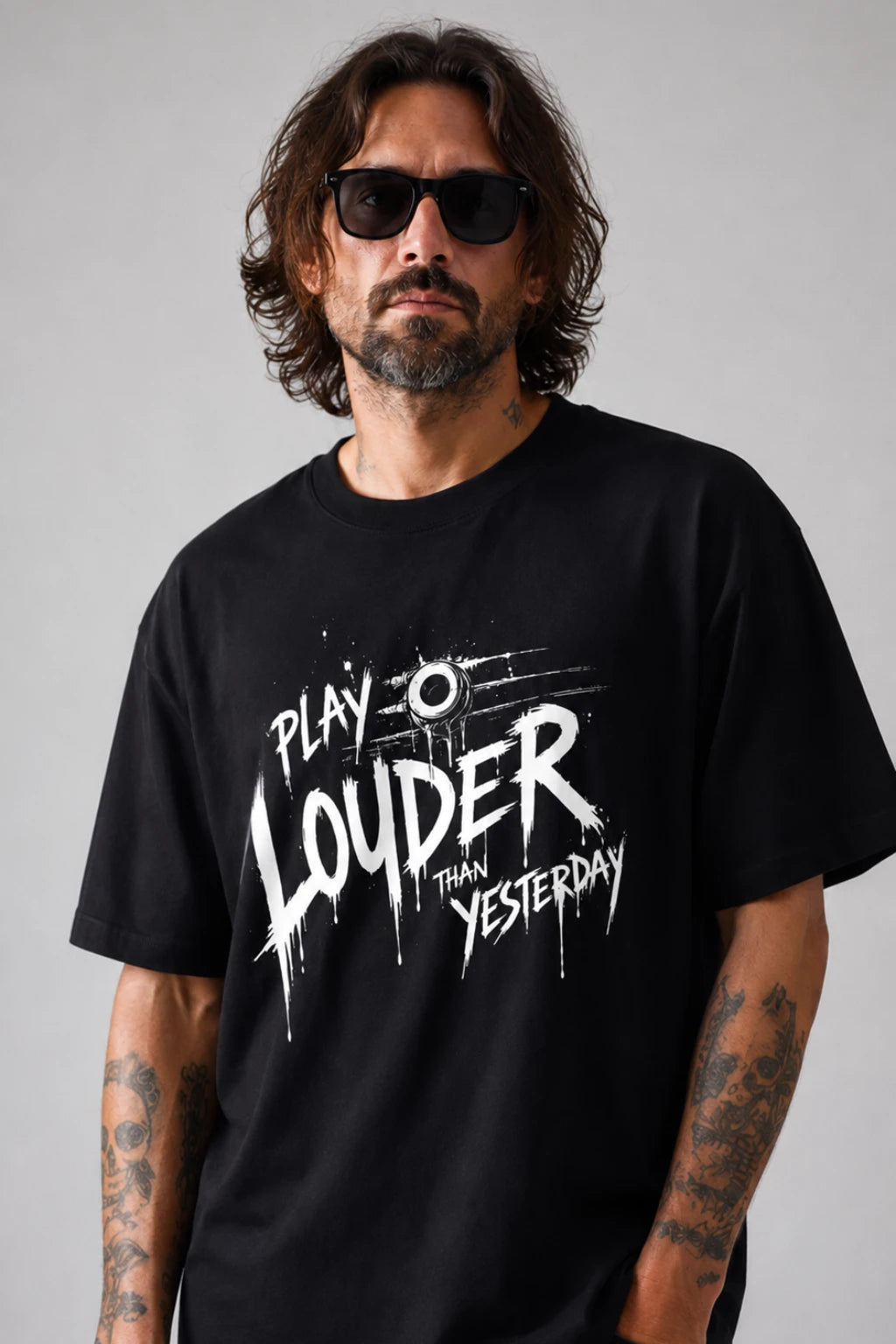 Louder Than Yesterday – Minimal Tee For Guitarists