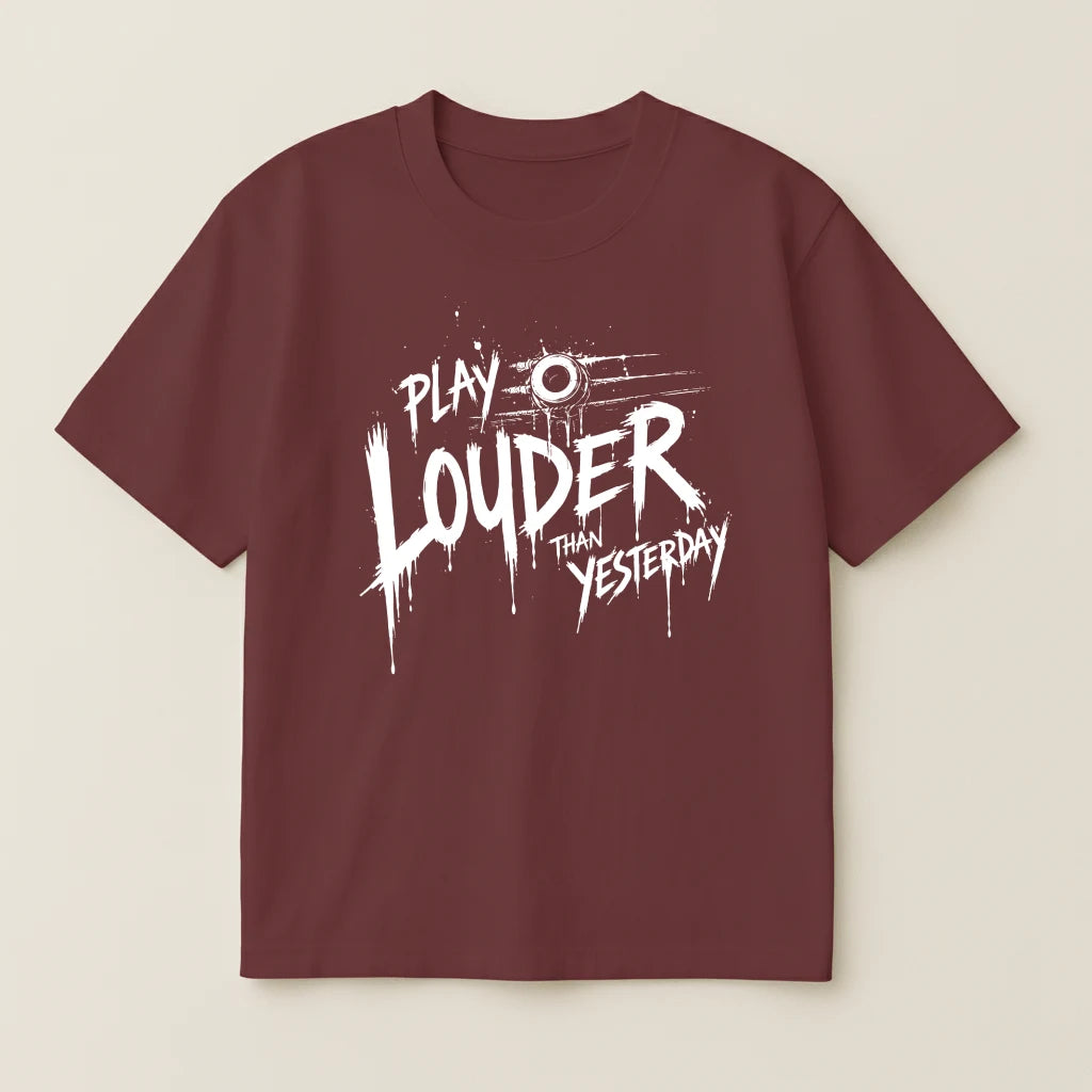 Louder Than Yesterday – Minimal Tee For Guitarists