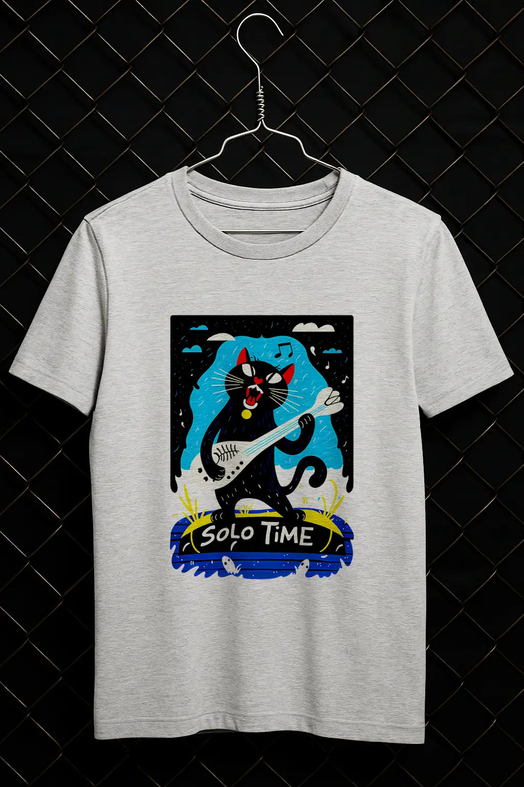 Solo Time Cat Design T-shirt
