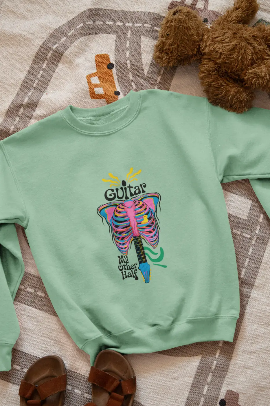 Guitar My Other Half Psychedelic Sweatshirt