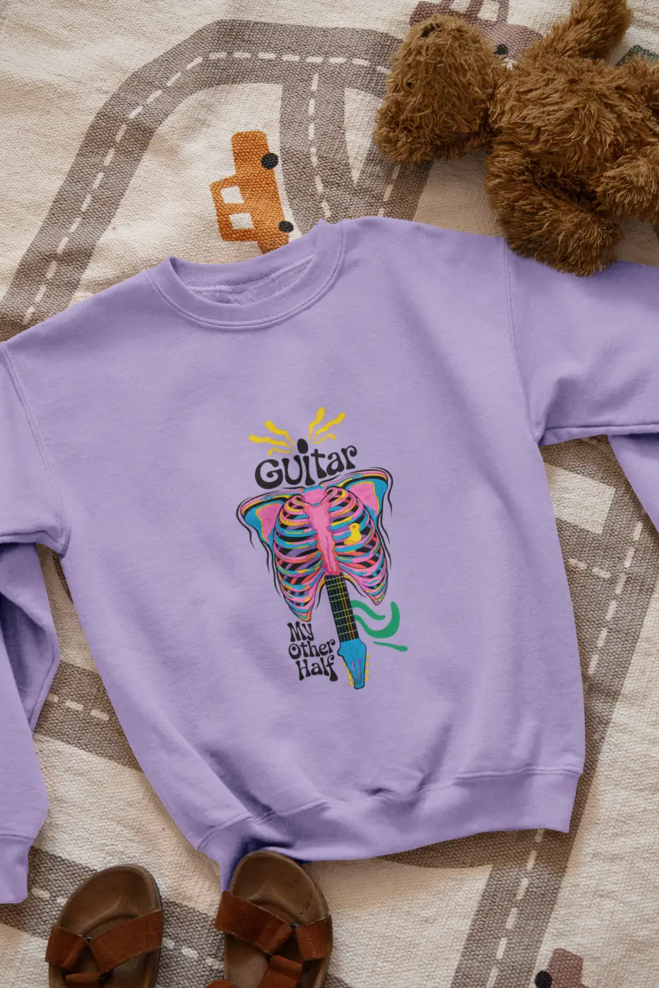 Guitar My Other Half Psychedelic Sweatshirt