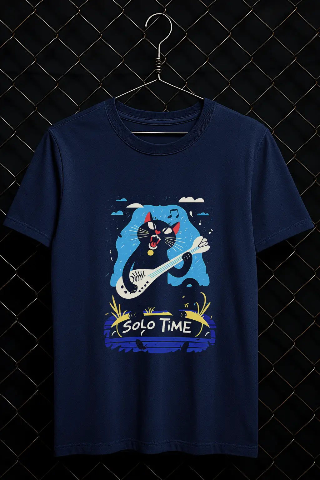 Solo Time Cat Design T-shirt