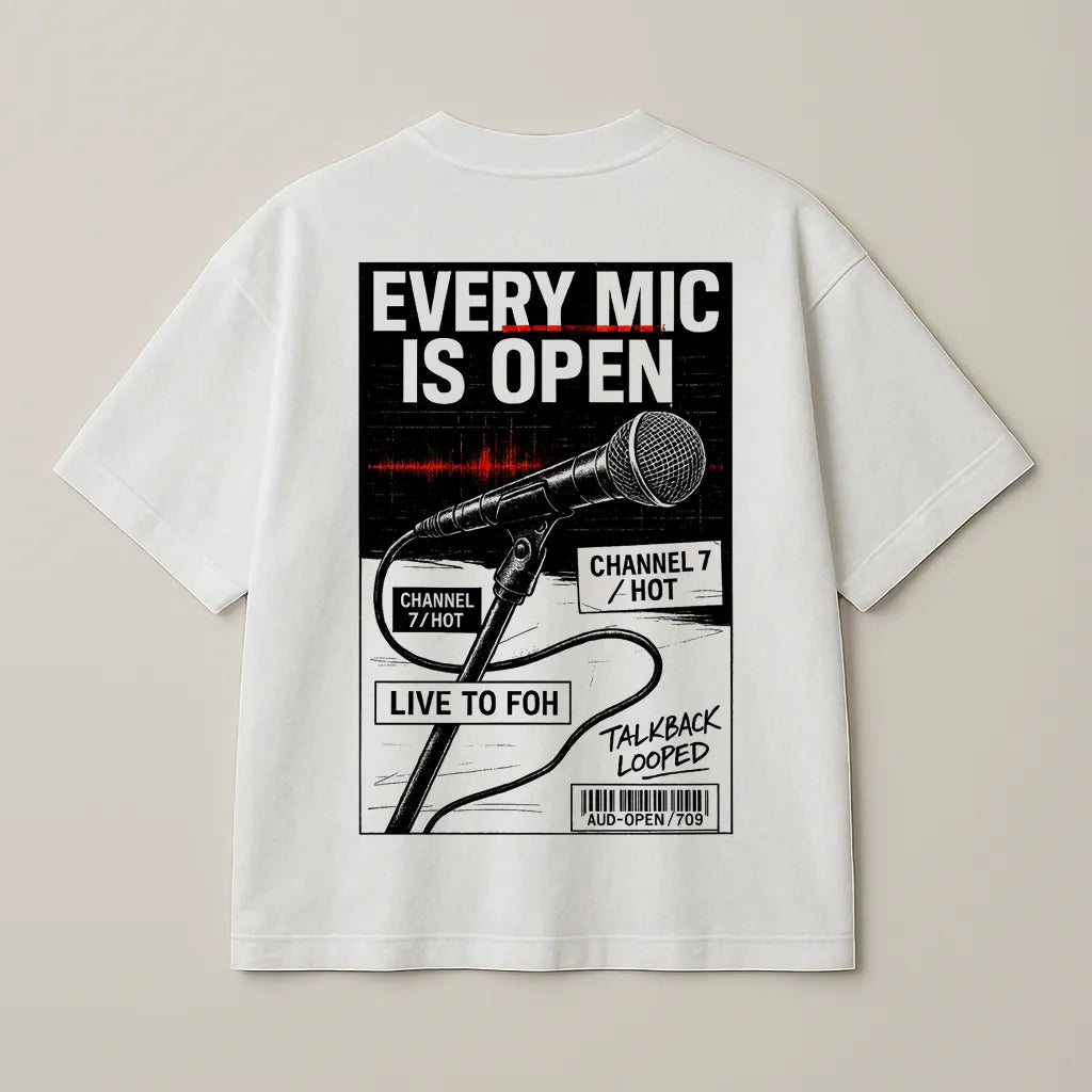 Every Mic Is Open – Premium Oversized Tee (250 GSM)