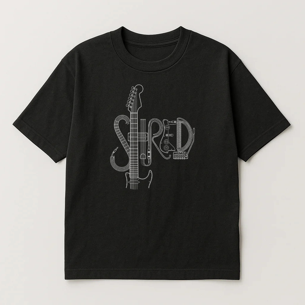 Shred Blueprint – Guitar T-shirt