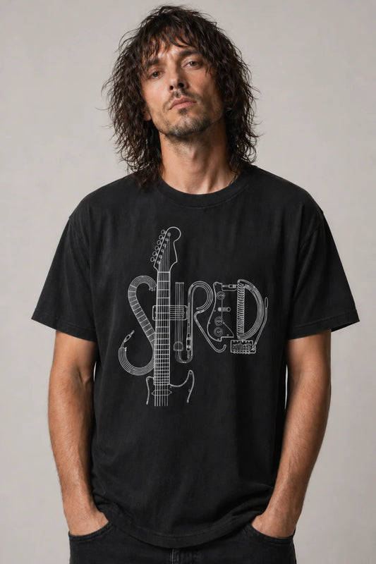 Shred Blueprint – Guitar T-shirt