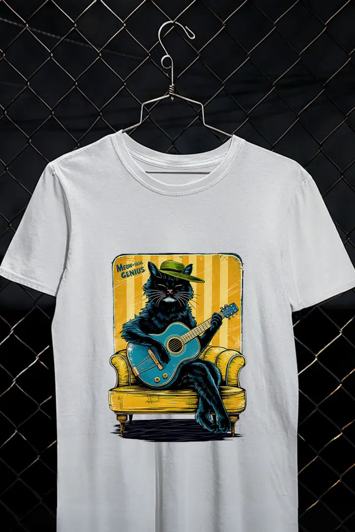 Meowsical Genius Cat T-Shirt